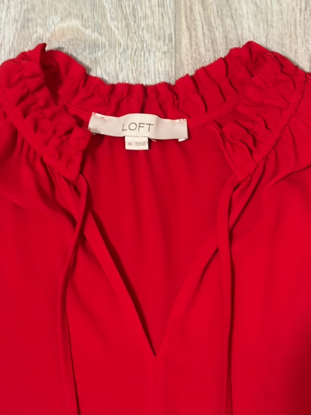 LIKE NEW! Women's LOFT Red Tunic Swing Blouse - XS